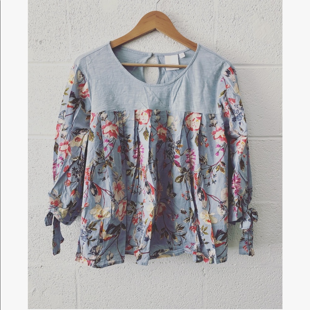 Lauren Conrad pleated babydoll top sz: XL